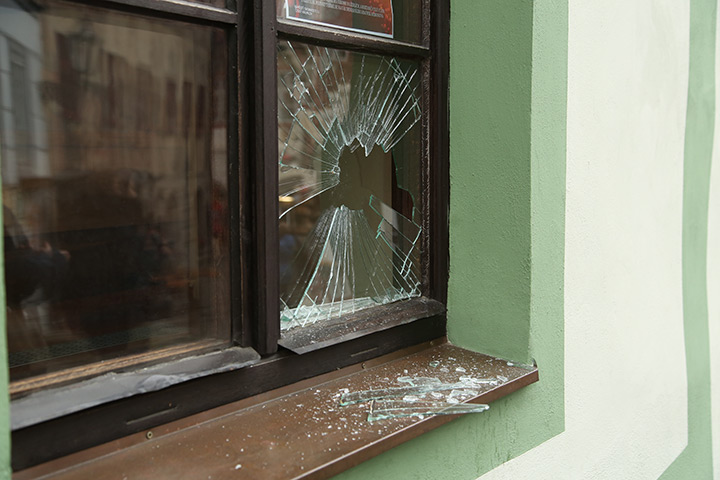 A2B Glass are able to board up broken windows while they are being repaired in Boughton.